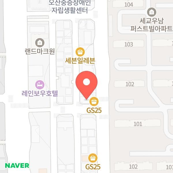 GS25오산타운점 위치